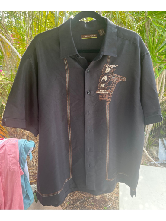 CUBAVERA Other - Men's CUBAVERA Casual Button Down Shirt XXL Black Brown Great used condition